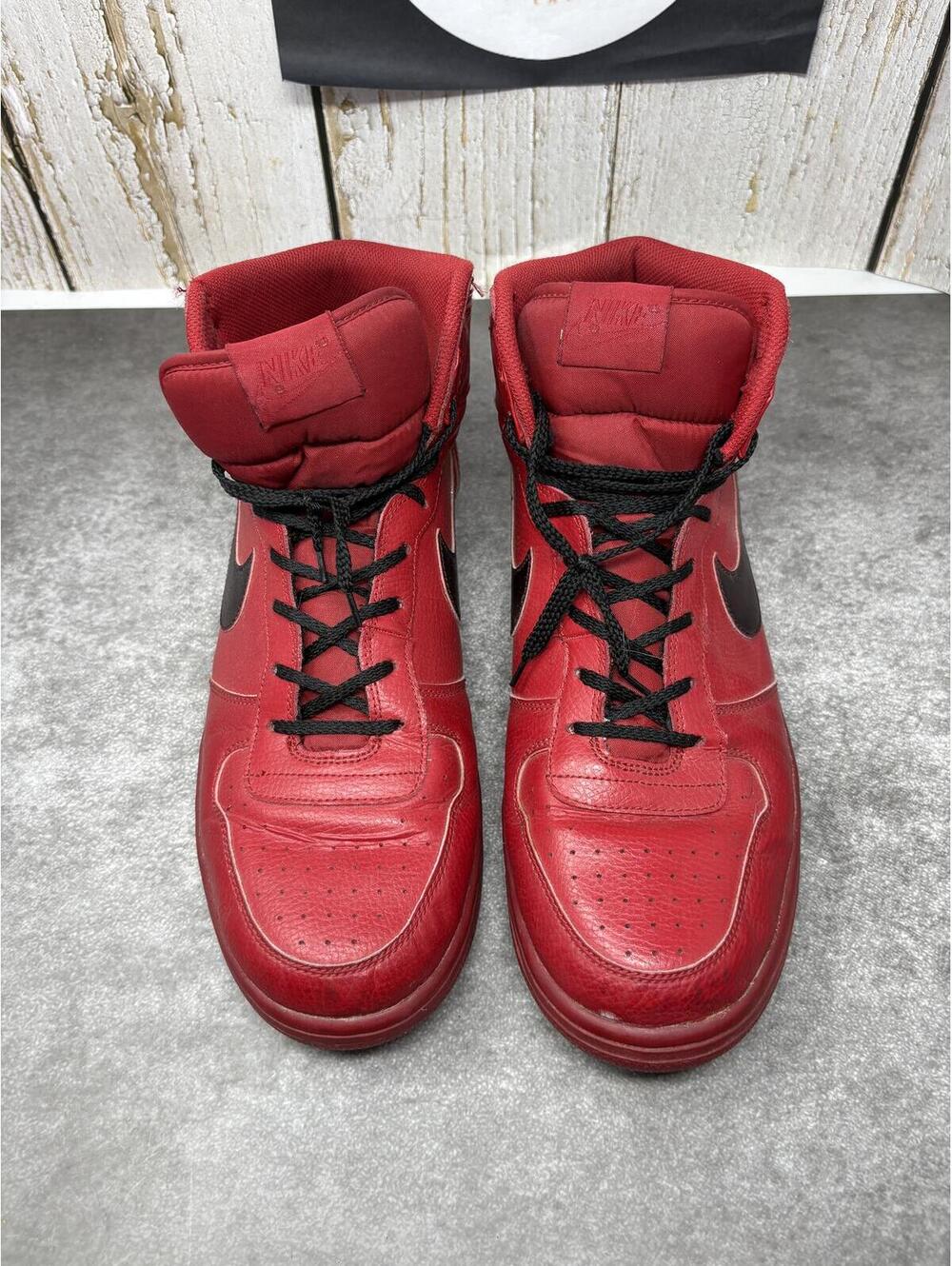 Nike Dunk High Gym Red Black Men's Size 13 386003-630 Sneakers Hi Top Leather